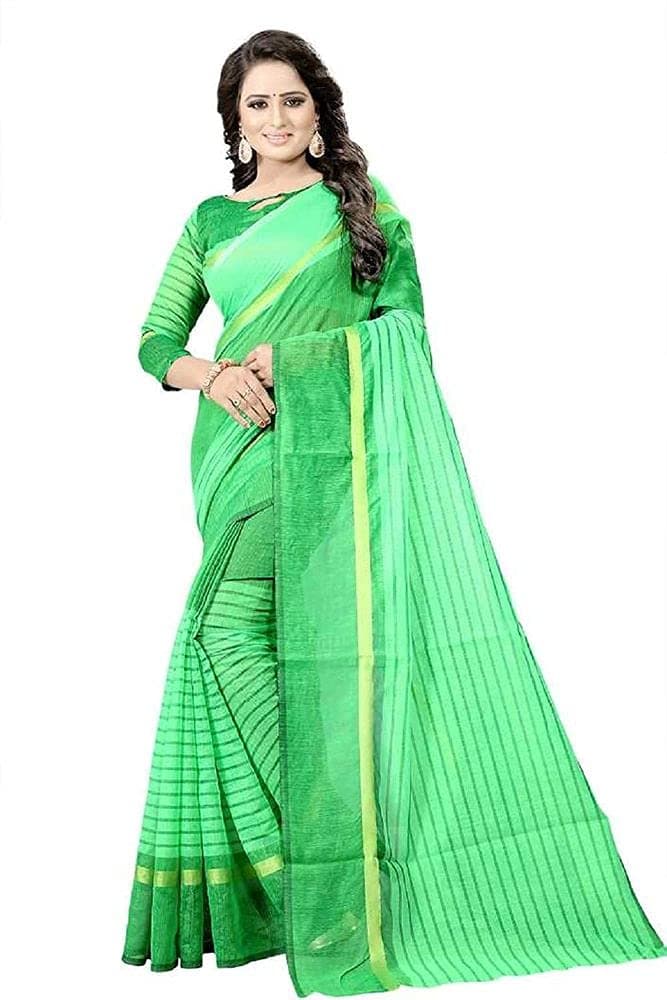 RUNAYA NX Women's Khadi Saree With Blouse Piece