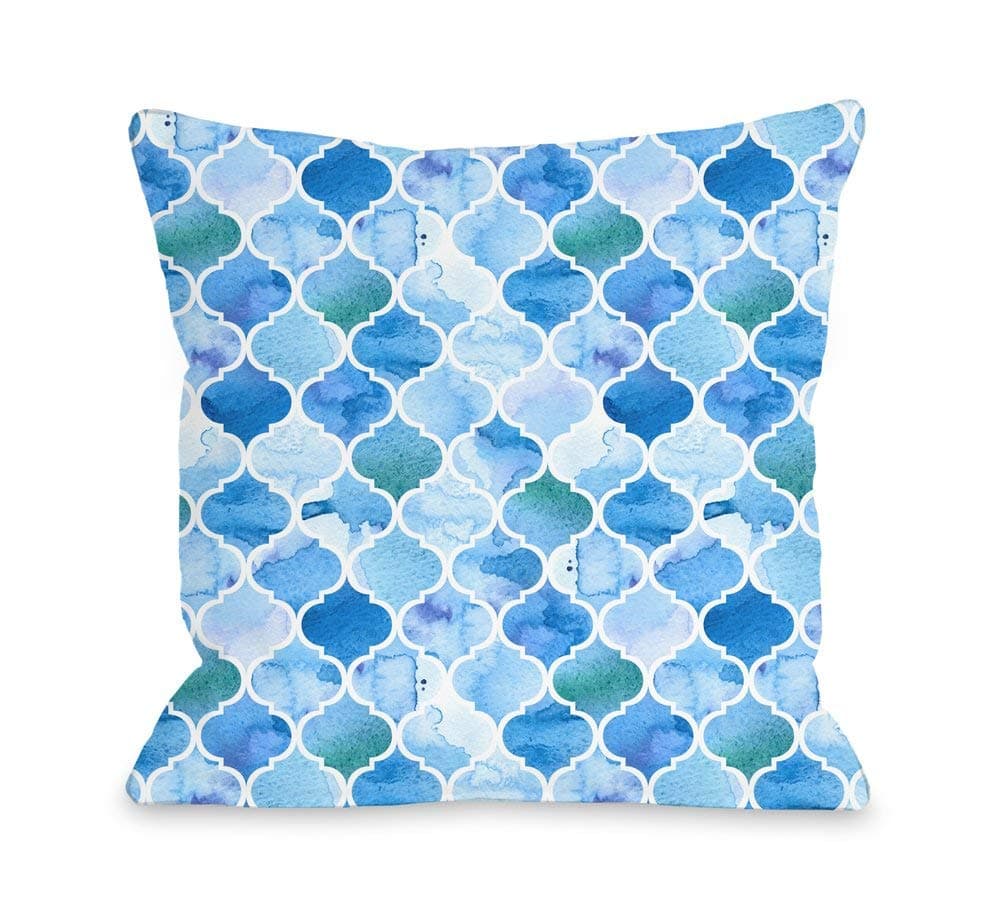 GlobalNiche® One Bella Casa 74503CSES"Ocean Moroccan-Single" Pillow Case by OBC, Standard, Blue