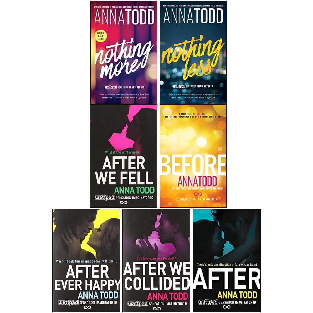 The After & The Landon Series 7 Books Collection Set By Anna Todd (After, After Ever Happy, After We Collided, After We Fell, Before, Nothing More & Nothing Less)