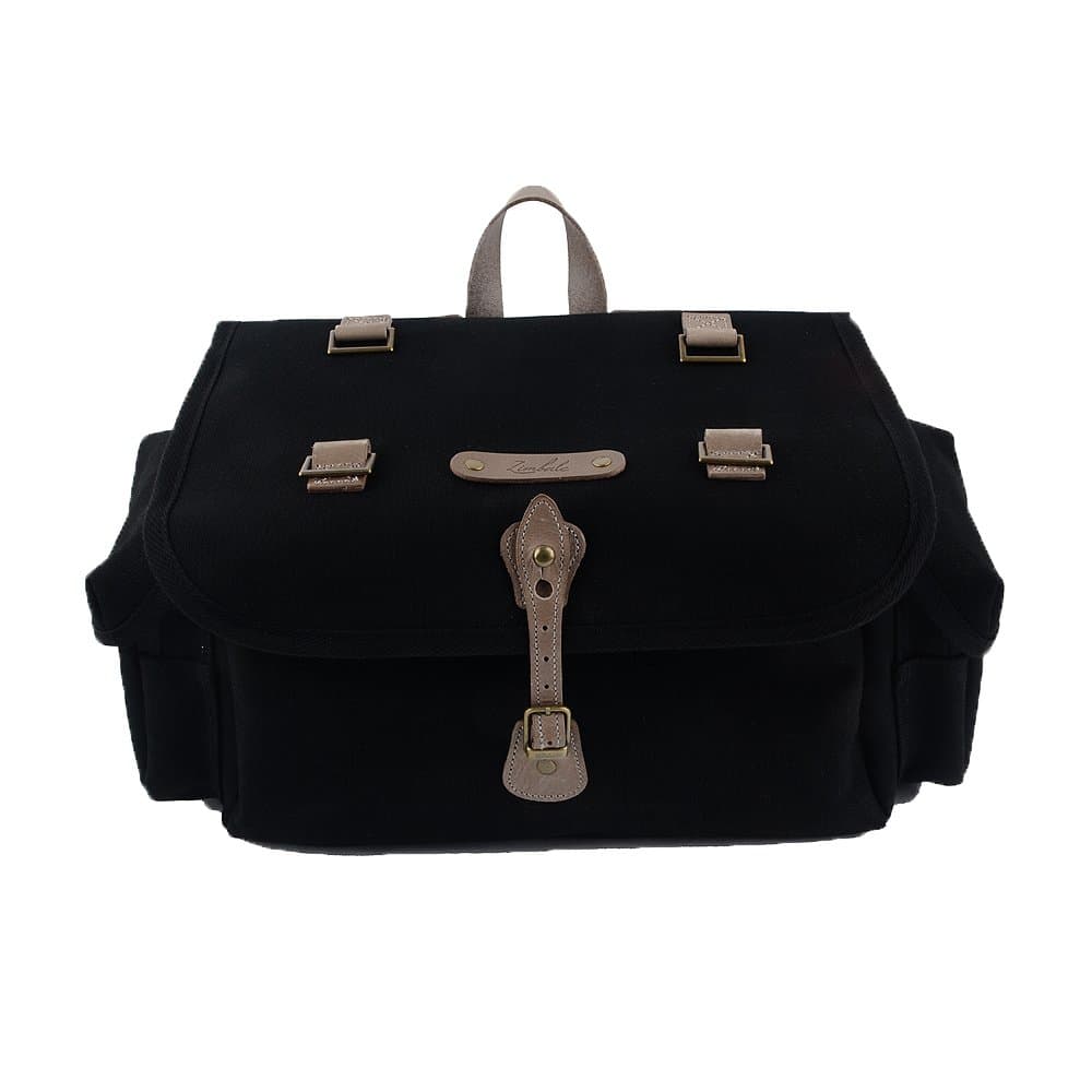 Zimbale Bicycle Waterproof Canvas Saddlebag - 16 Liter Capacity - 13 X 9.1 X 7.9 (inch) - Black