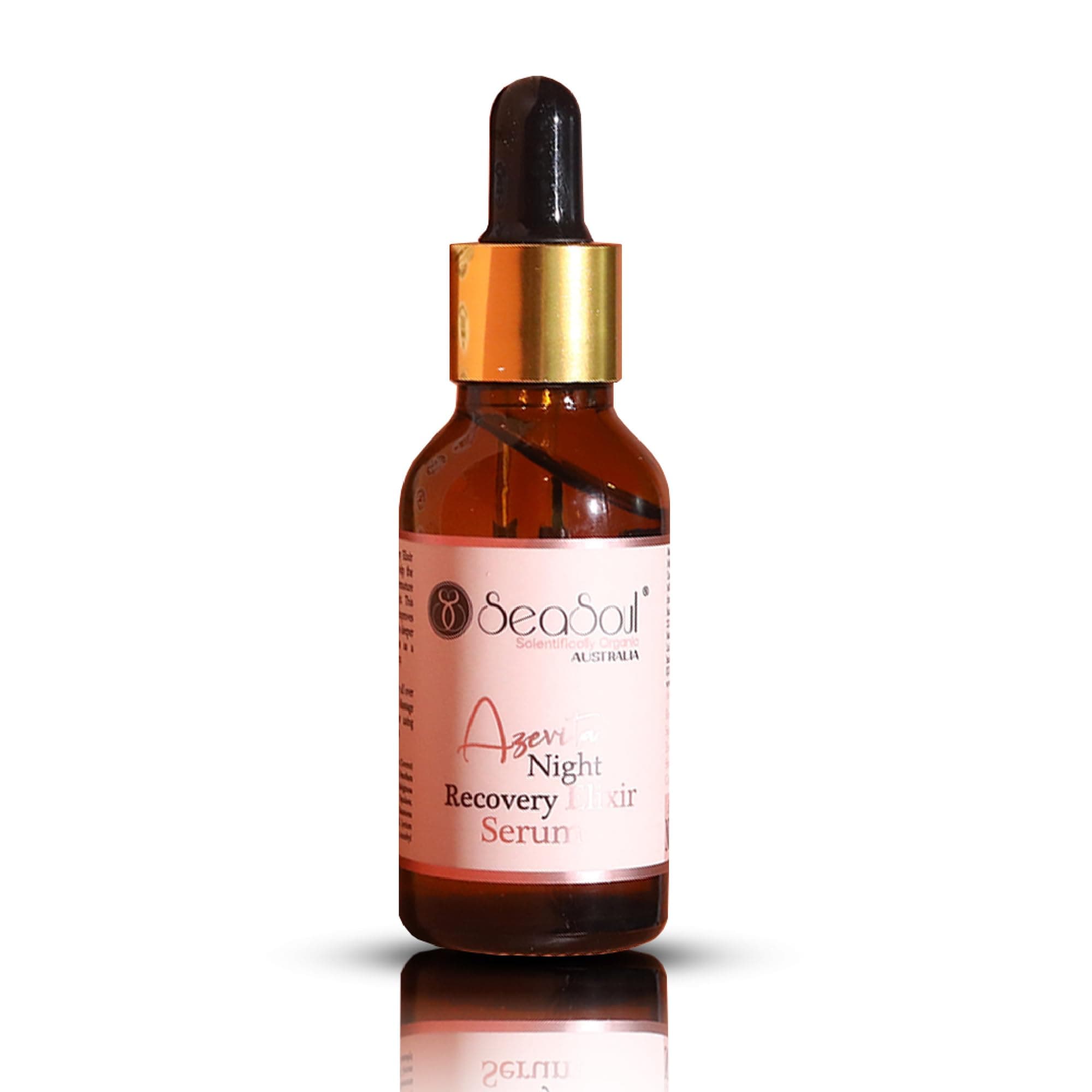 SEA SOUL Anti-Ageing Night Serum 30ml | With Squalane, Snow Lotus, Rosehip Oil & Goji Berries | Brightening, Hydrating & Wrinkle-Reducing Face Serum for Women & Men