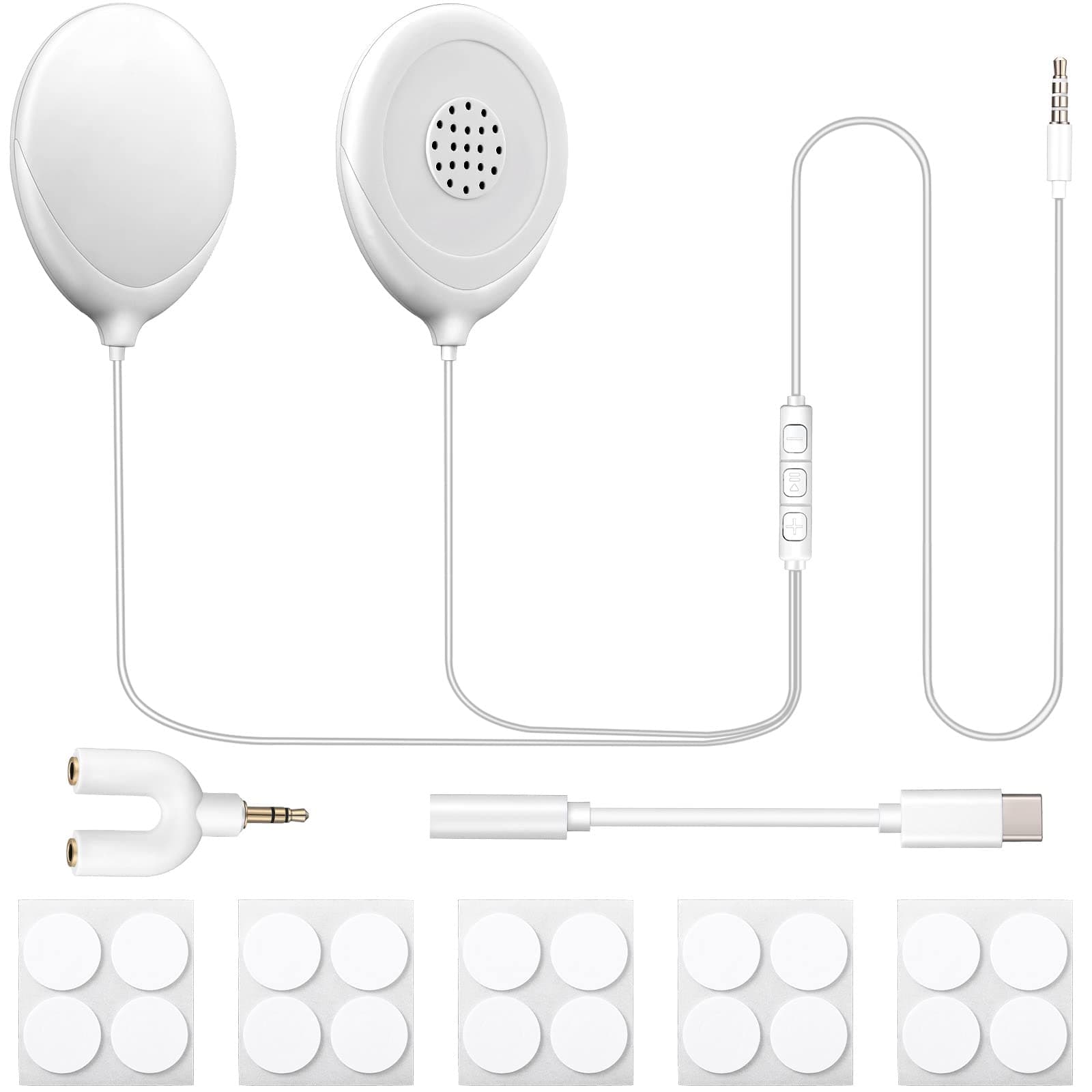 KonohanKonohan 8 Pcs Baby Bump Headphones Set Baby Bump Speaker Belly Earphones for Pregnancy White Pregnancy Headphones for Belly Sound Music to Baby Inside The Womb Prenatal Belly Headphones