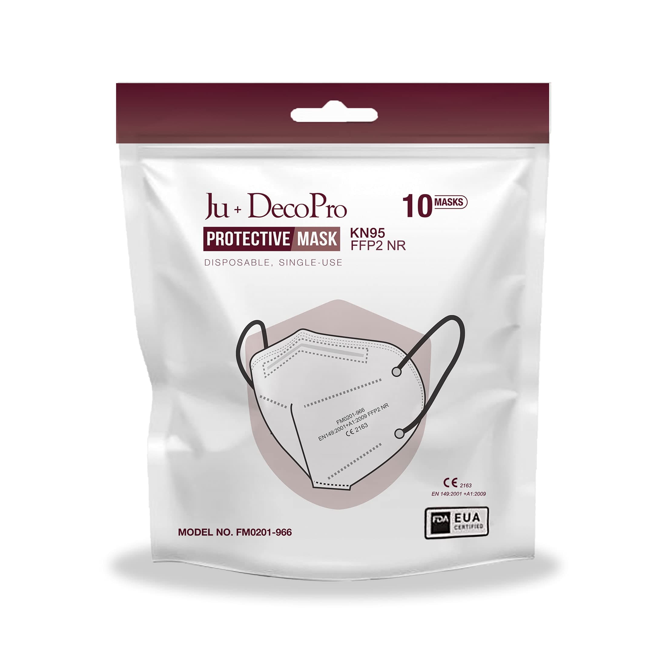 DÉCOPRO Disposable Face Mask Mouth & Nose Safety Protection 5 Layer Filter Barrier Pack of 10 | F-KN95c-10