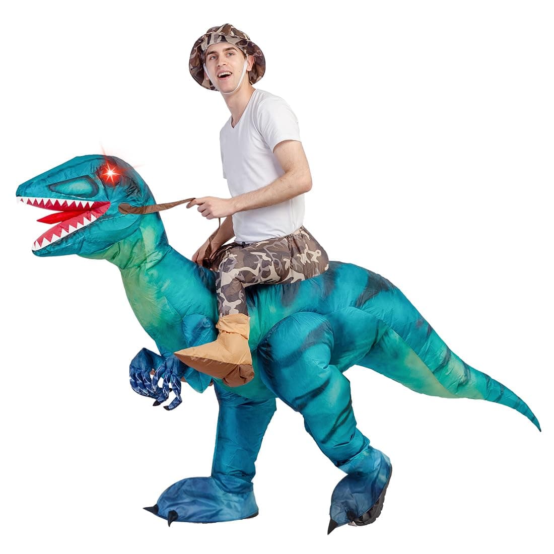 Inflatable Dinosaur Costume for Adult Halloween Costume Women Man Funny Blow up Costume for Halloween Party Cosplay