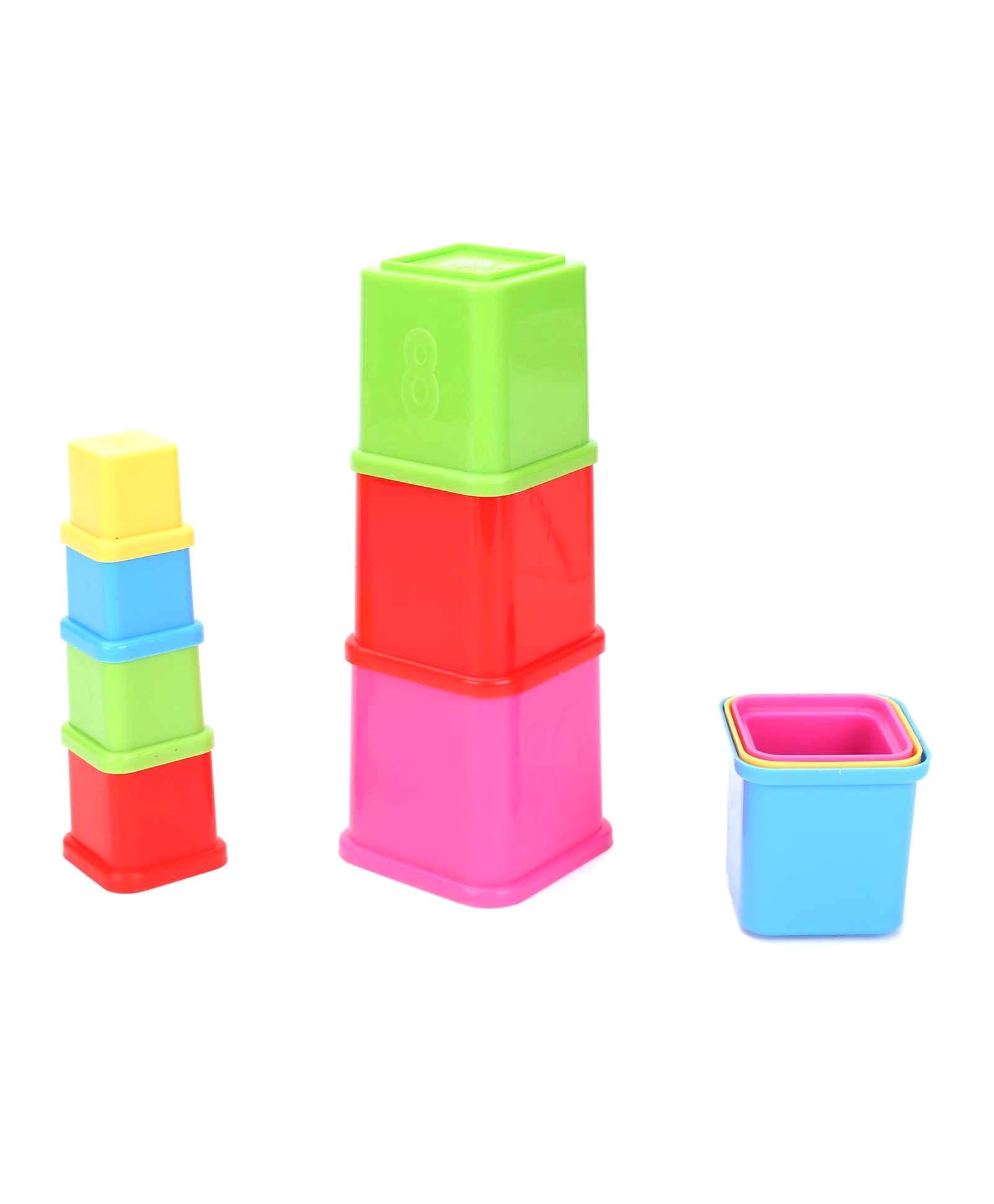 Sunshine Gifting Stacker Build Up Cubes Toy, Non-Toxic, Made in India