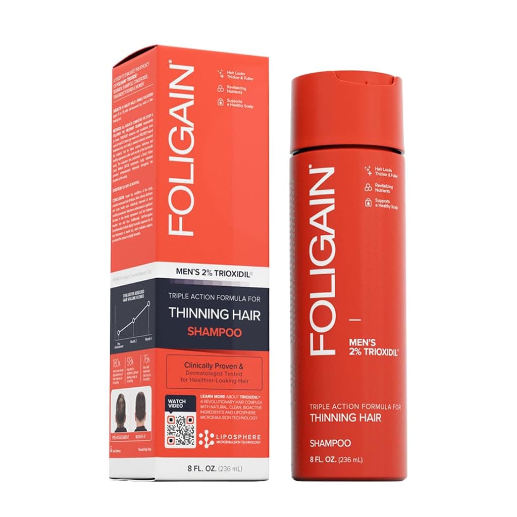 Men's Anti-Hair Loss Shampoo 2% Trioxidil Protects Fine and Thinning Hair Natural Ingredients