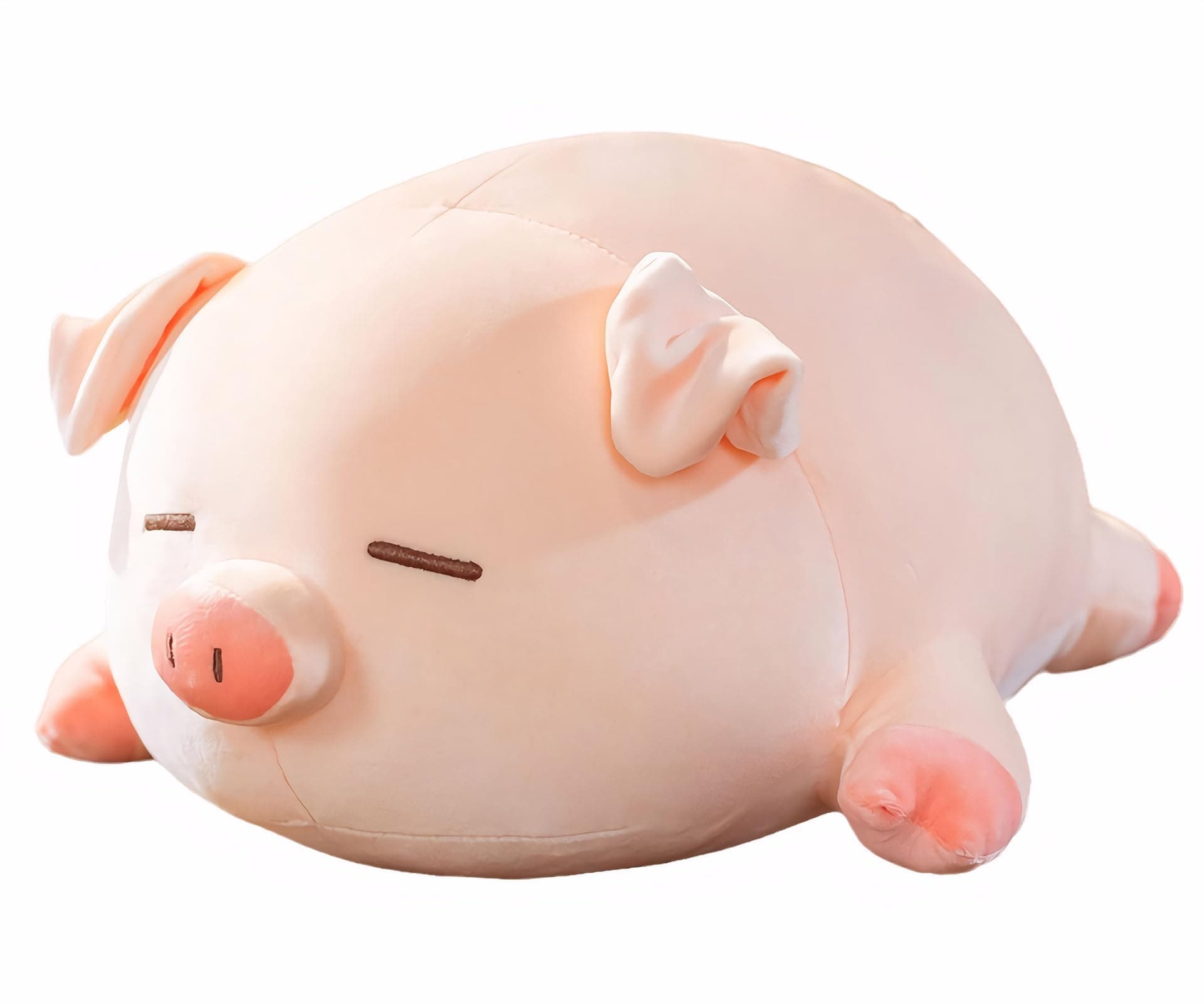 Pig Stuffed Animal Plush Pillow - 15.7'' Kawaii Soft Pig Hugging Pillow, Adorable Cuddle Plush Toy, for Kids, Girlfriend, or Adults, Perfect for Christmas and Birthdays (Squint, 15.7in)
