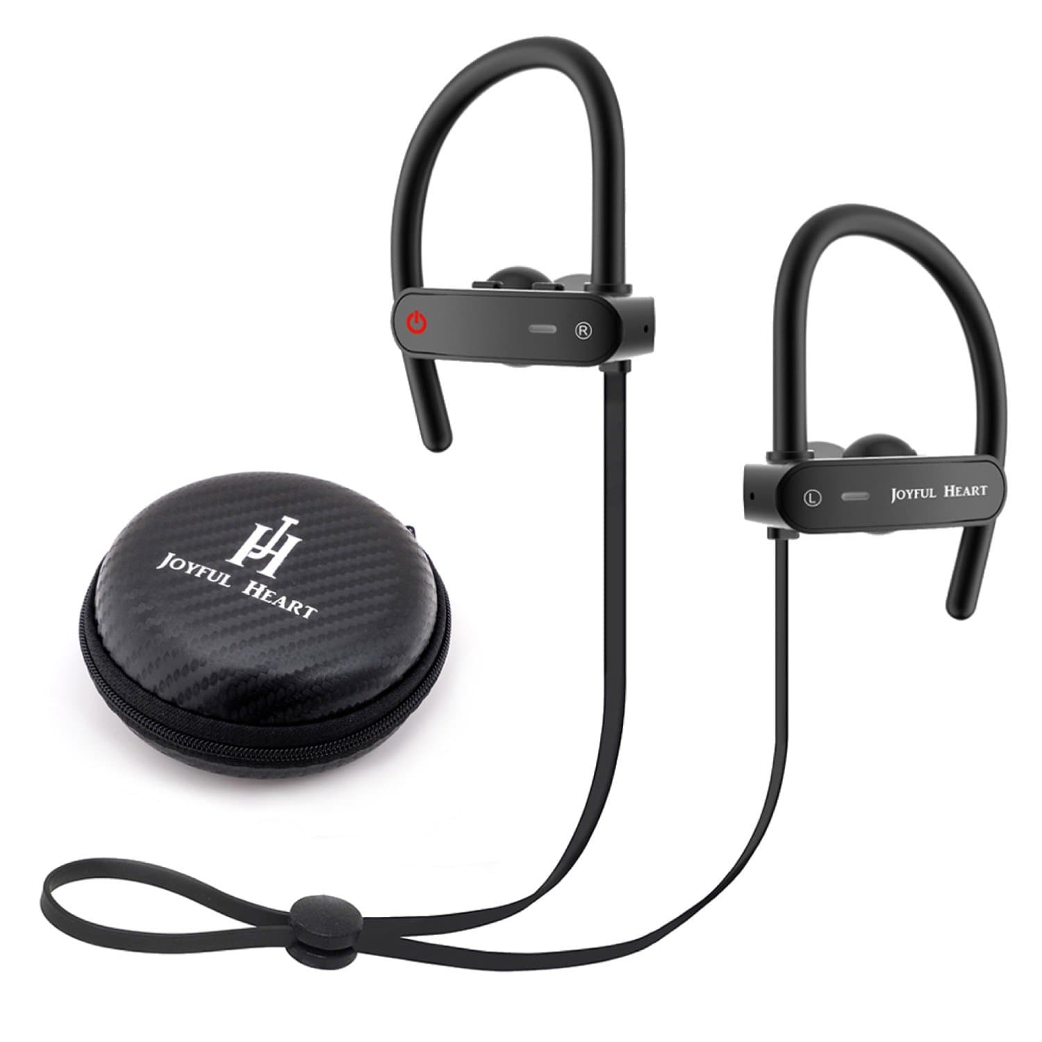 Bluetooth Headphones Wireless Earbuds with Mic - Joyful Heart JH900 Waterproof Sport Headset, Noise Cancelling, Slim Light Earphone for Workout, 8 Hr Battery (2018 New Model, Black)