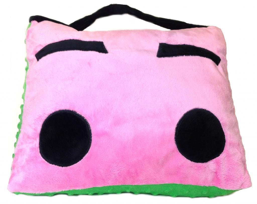 gloHug: Tablet Case & Travel Pillow Case for Kids Use with iPad (2,3,4), Microsoft Surface,Samsung Galaxy Note (8,10.1), 10" Tablet (Pink/Green)