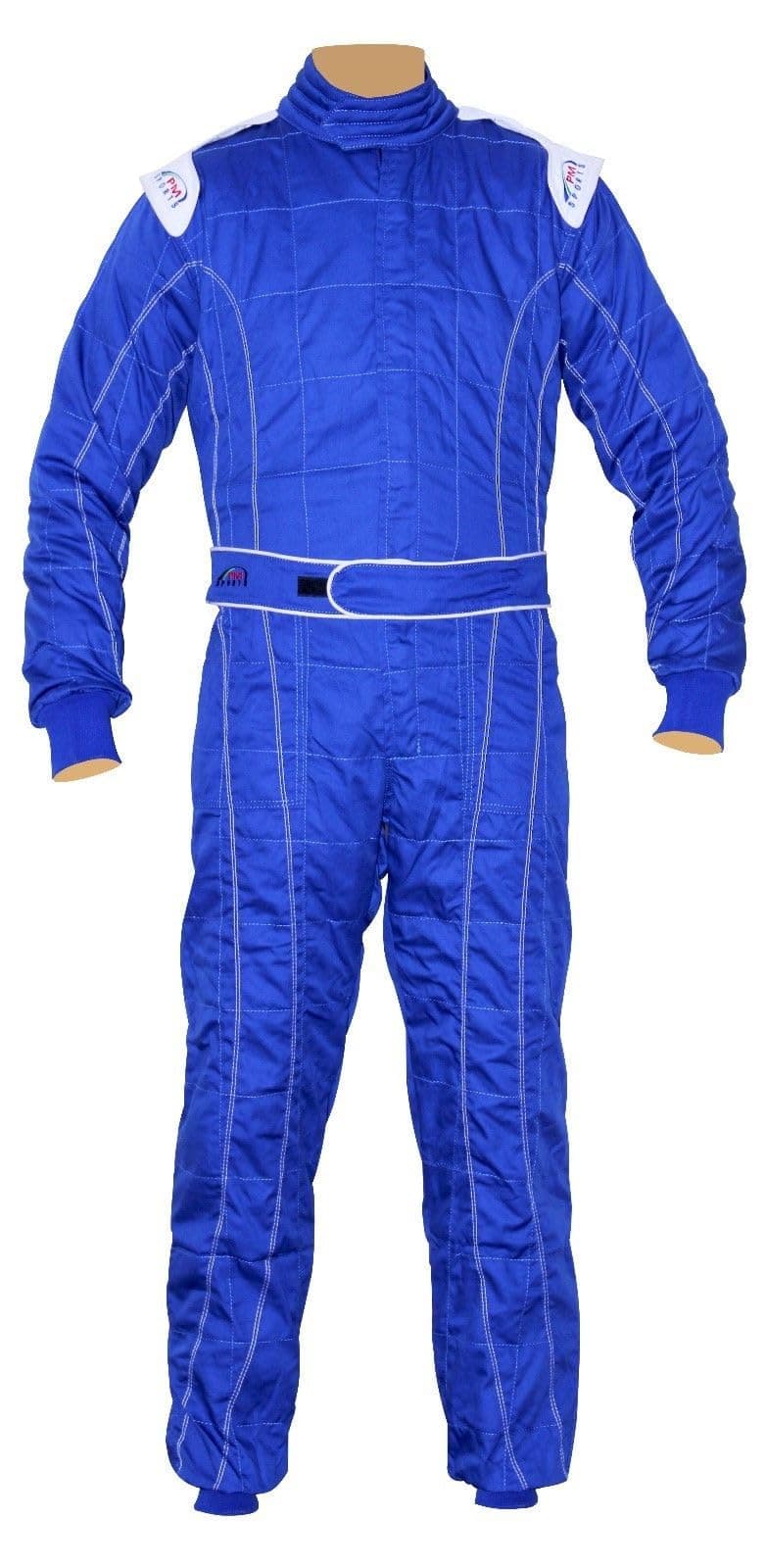 PM Sports Kids Juniors Karting Race Rally Go Kart Suits Overall One Piece Suit Indoor/Outdoor (Blue, 104)