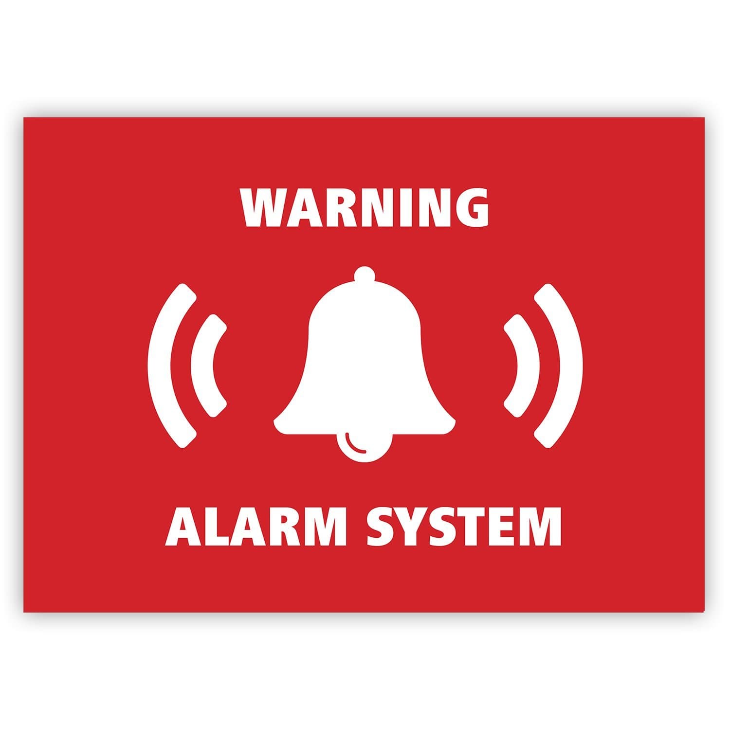 5 x Alarm System Stickers - Security Alarm Warning Sign - for Doors Windows Cars - Weatherproof (7.4 x 5.2 cm) Red and White