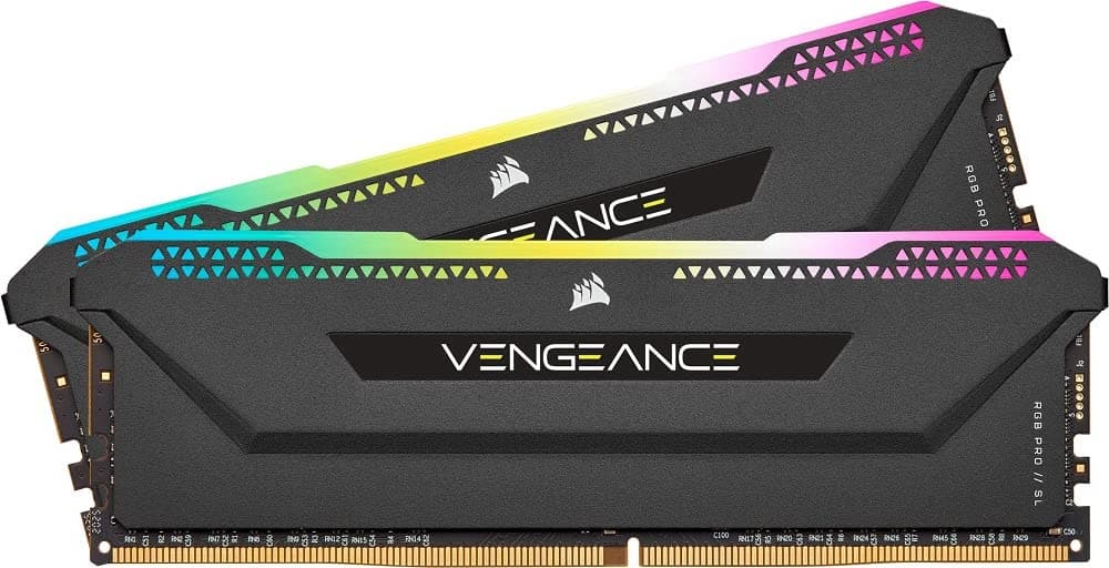 CORSAIR VENGEANCE RGB PRO SL 16GB (2x8GB) DDR4 3200 (PC4-25600) C16 1.35V Optimized for AMD Ryzen - Black