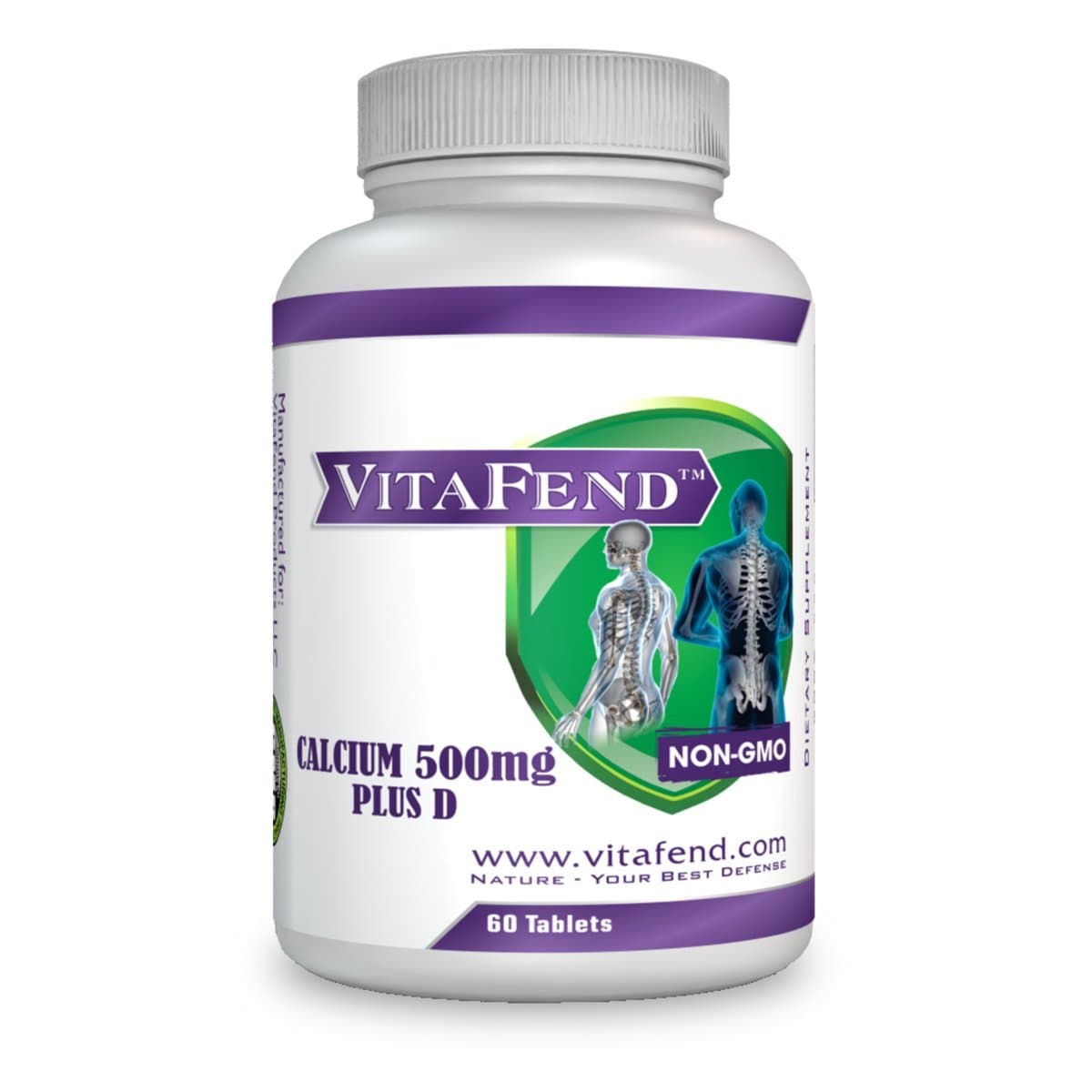 Calcium Carbonate 500mg and Vitamin D 250u 60 Tablets