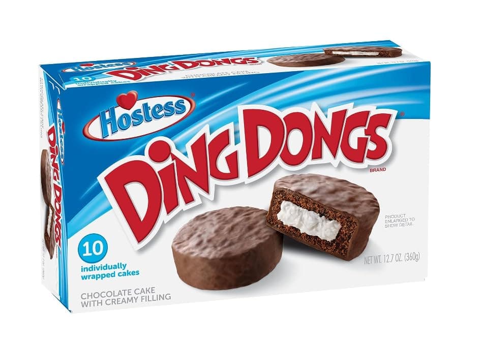 Hostess Ding Dongs (2 Boxes) Individually Wrapped Cream Filled Cakes 20 Total Cakes