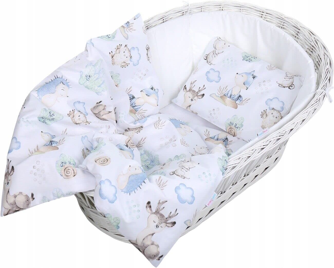 Babymam Baby 2pc Bedding Set fit Cradle/Moses basket/Pushchair 70x80 Wolf in the Forest