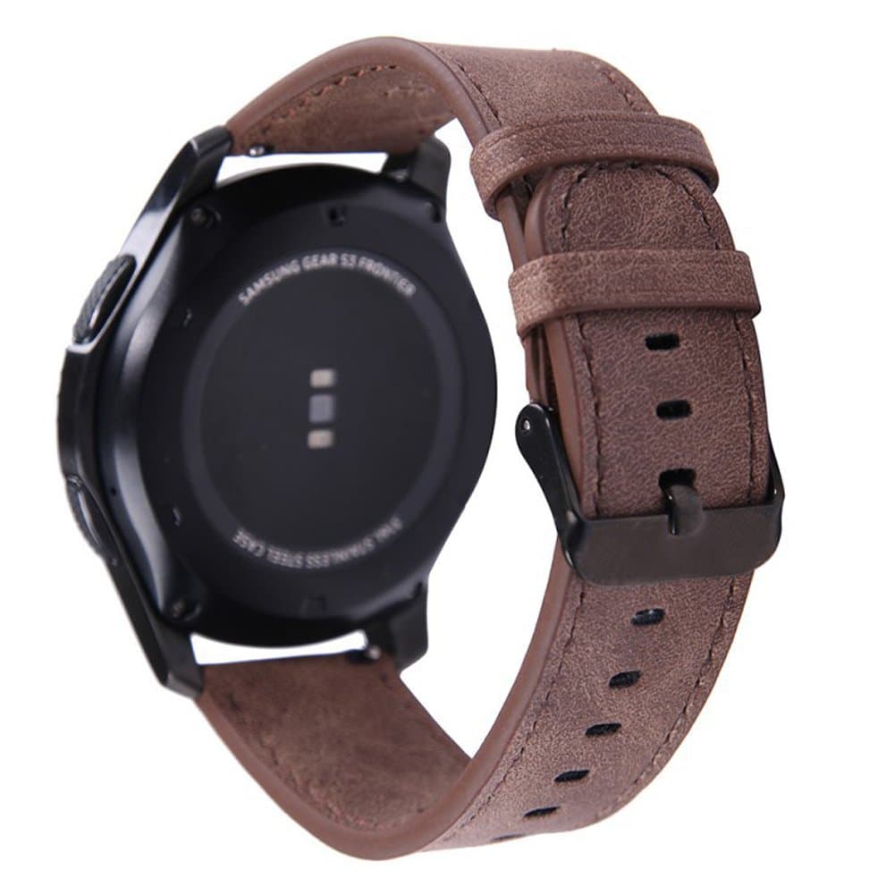 KINGLOO 22mm Genuine Leather Replacement Straps for Samsung Gear S3 Classic, Gear S3 Frontie