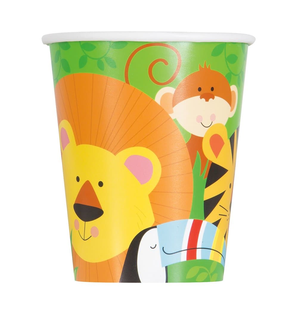 Unique Industries 52086 9oz Animal Safari Party Cups, 8ct, Multicolor