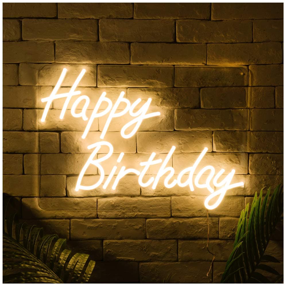 Happy Birthday LED Neon Sign Lights Art Wall Decorative Lights Party Decorate