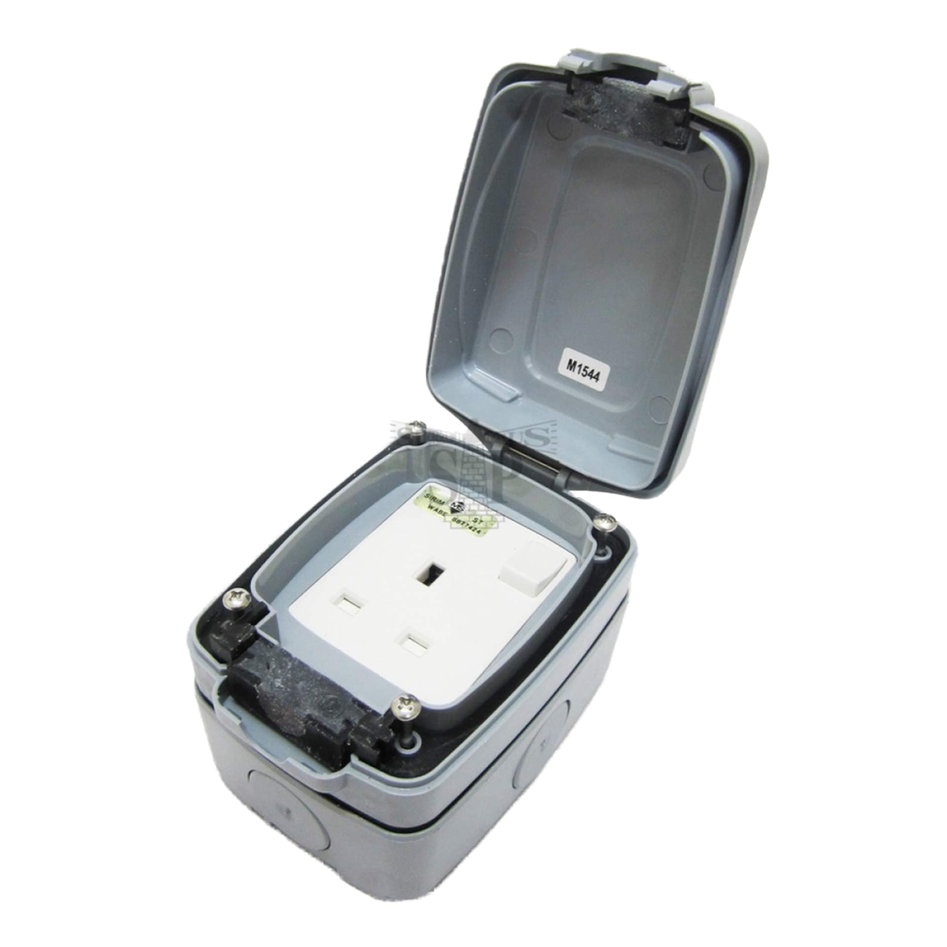 13A Switch Socket Outdoor Waterproof Ip66 Grey Masterseal Compact 86486Gry