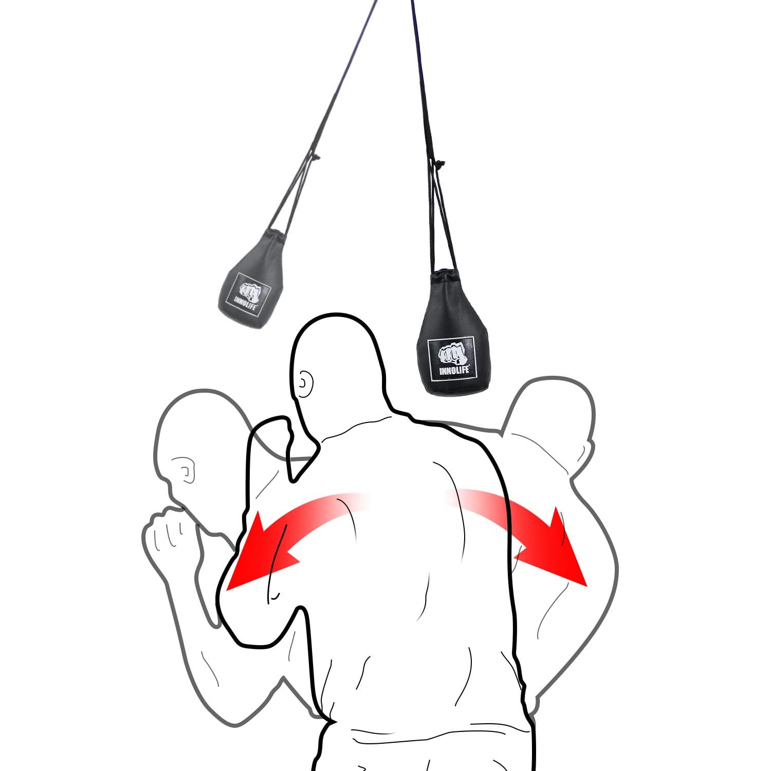 INNOLIFE Box-Dodge Hide Speedbag Lederball MMA Pendel Training