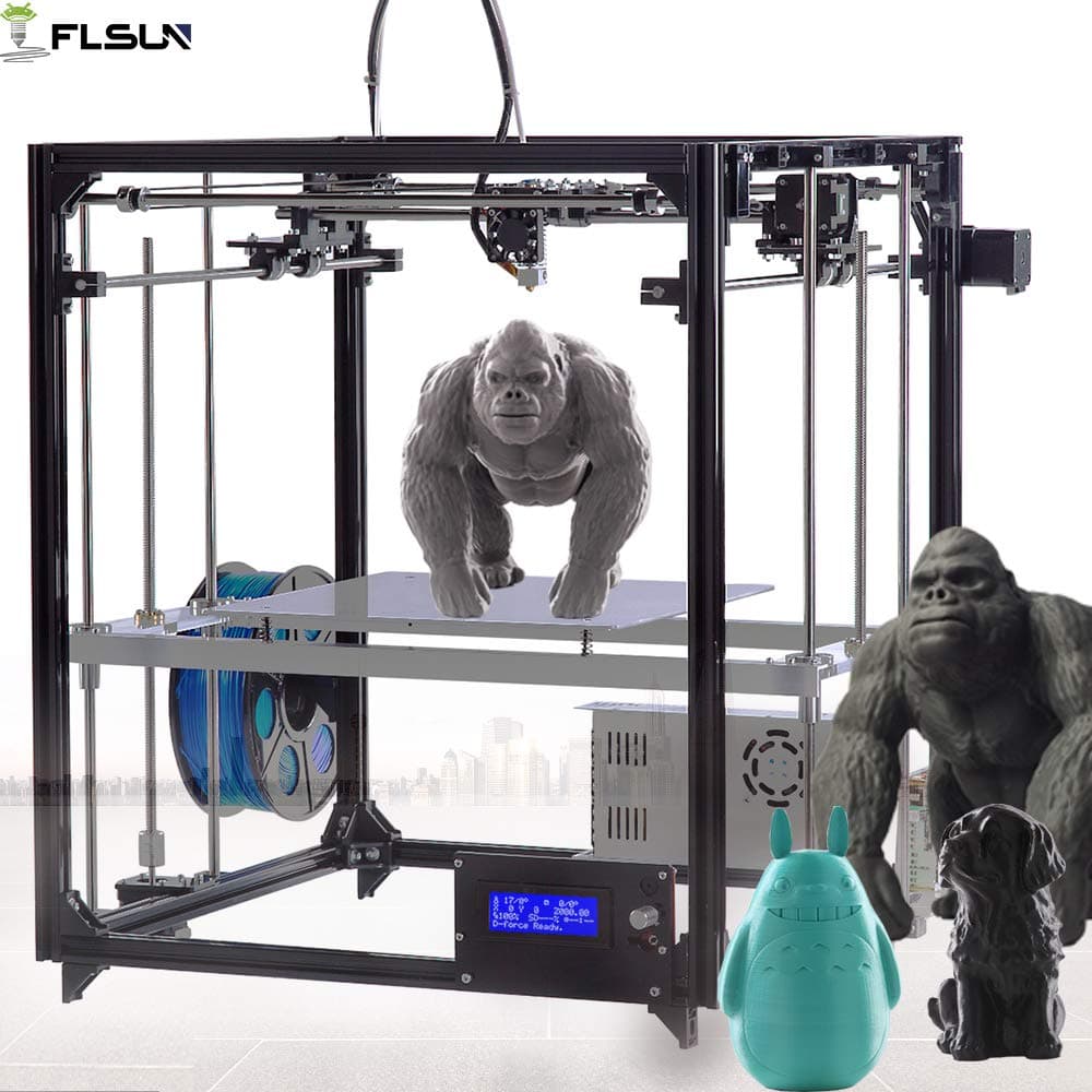 FLSUN 3d Printer DIY Kit Square Full Metal Auto Leveling printing size 260X260X350 with Auto Level heated Bed Precision