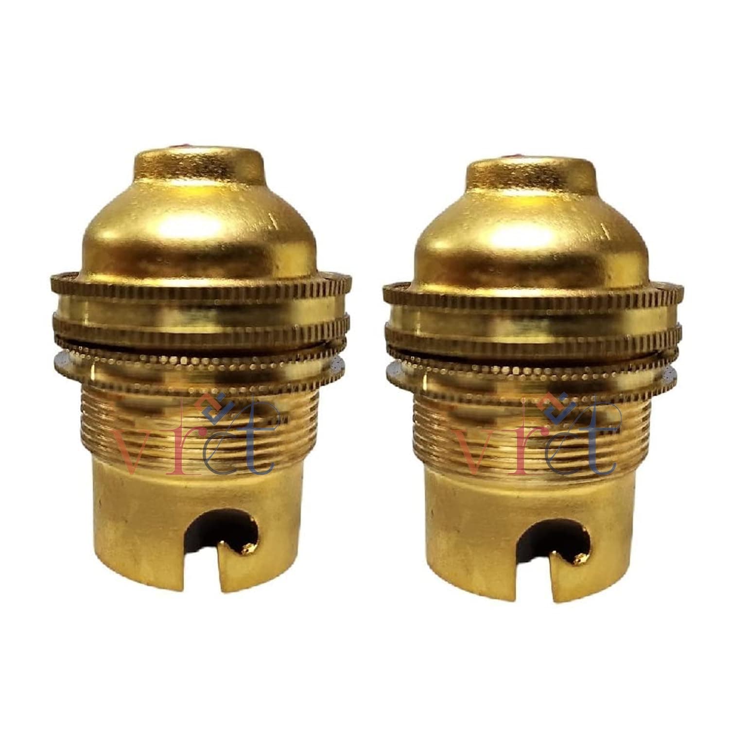 VRCT Set of 2 Brass B22 Lamp Holder