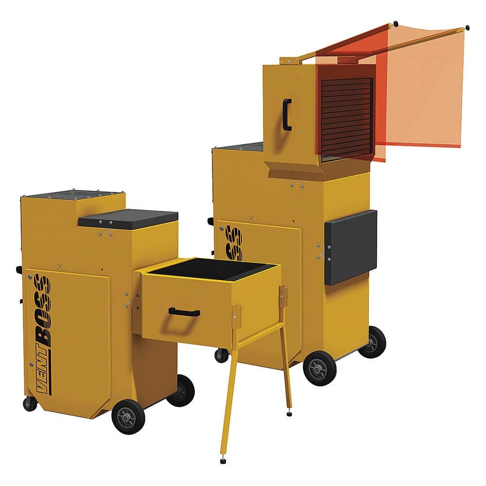 VentBoss S122 Portable Weld Fume Extractor w/ (1) FlexDraft Attachment (Backdraft to Downdraft), 1200 CFM