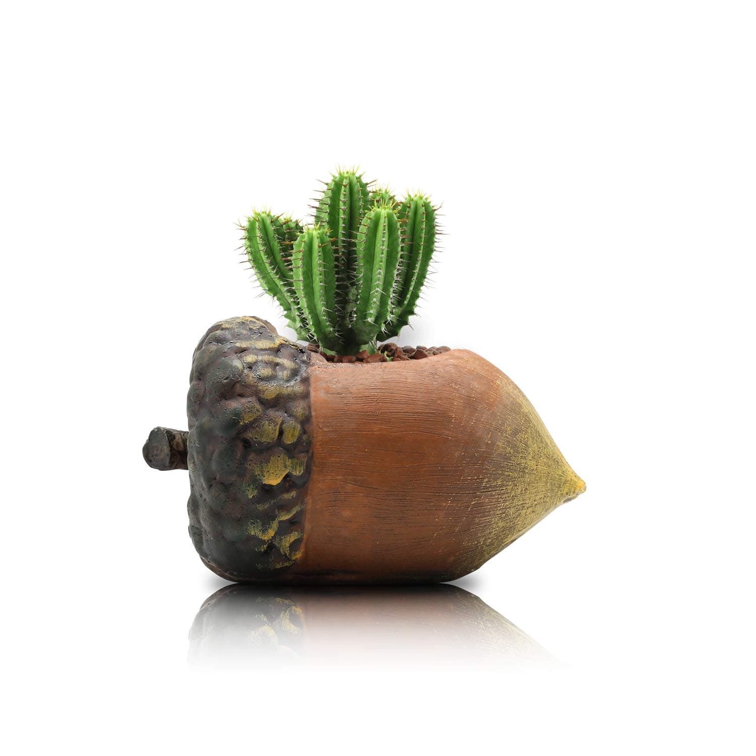 PUAIDA Cute Nuts Succulent Planter, Scrat’s Favorite Nuts Plant Pot Small Holder with Drainage Hole for Succulent Plants, Small Cactus and Herbs for Room, Home and Office Decor