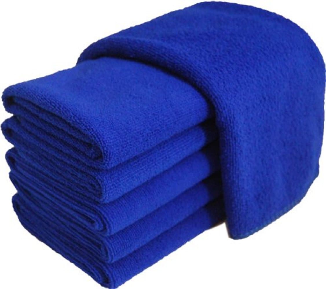 New XL Micro Fiber Polish Clean Towel Cloth Great for Cars and Trucks 16 x 16" (12, Blue)