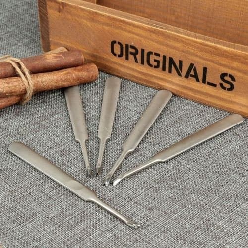 5X Leather Craft Edge Stitching Groover Skiving Keen Edge Beveler Hand DIY Tool