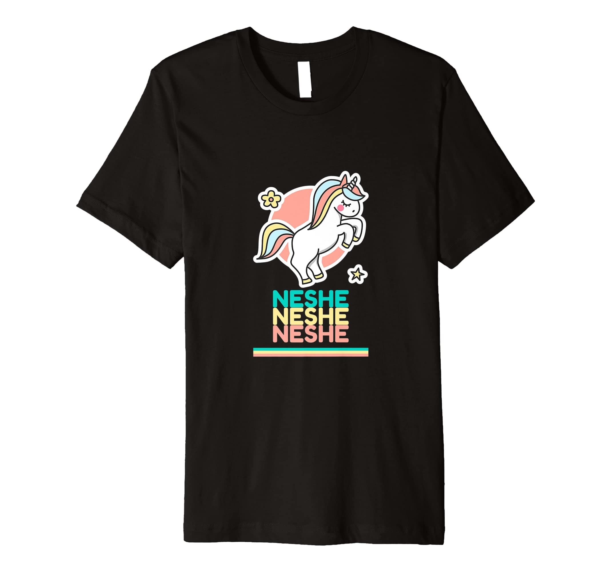 Neshe First Name Cute Unicorn Premium T-Shirt