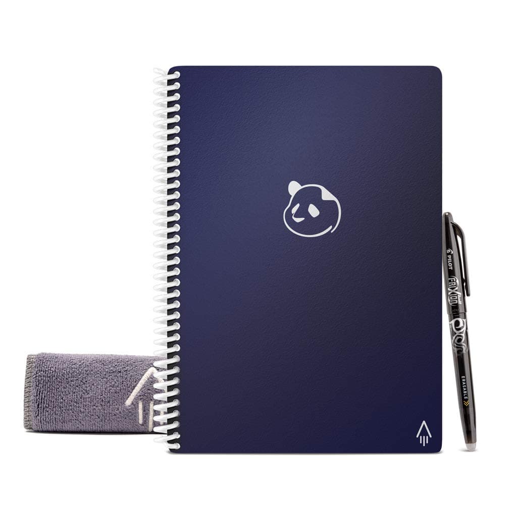 Rocketbook Smart Reusable Notebook, Executive Size Panda Planner with Daily, Weekly, & Monthly Pages, Midnight Blue, (15.2 cm x 22.4 cm)