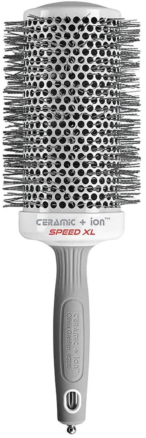 Ceramic + Ion Speed XL - Extra-Long Round Thermal Hair Brush - Not Electrical - Professional Blowout Brush for Normal to Thick Hair