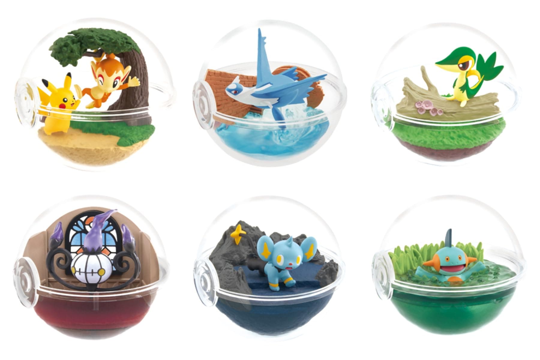 Re-Ment Pokemon Terrarium Collection 12 Box Product, 6 Types, Approx. H 3.9 x W 2.8 x D 2.8 inches (100 x 70 x 70 mm), PVC