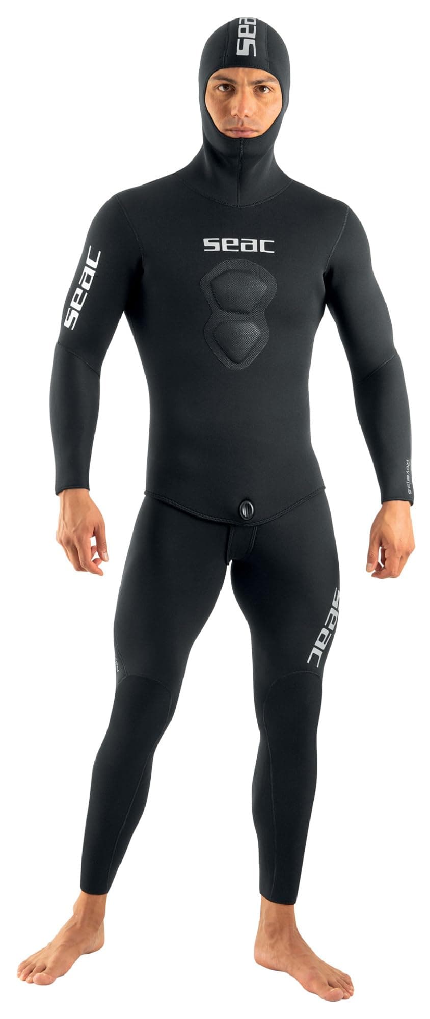 Royal, 7 mm Neoprene Wetsuit for Freediving, Long-John and Hooded Jacket