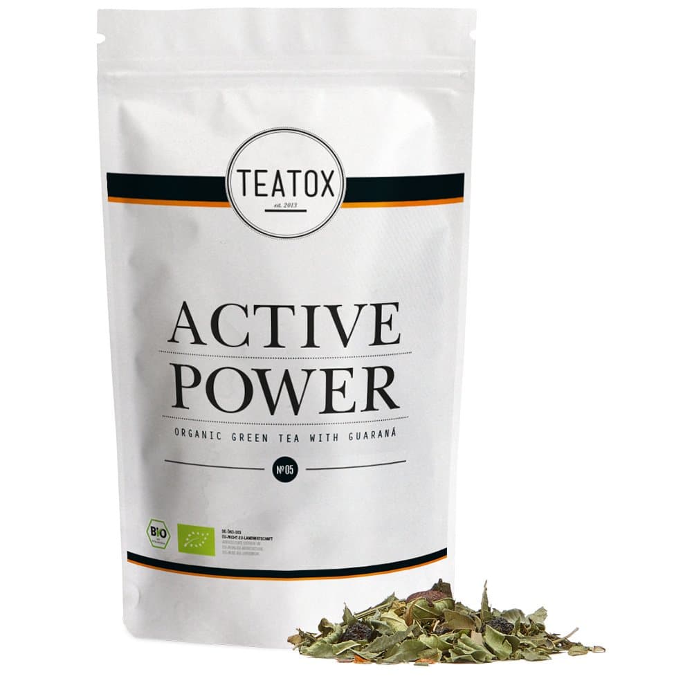TEATOX Active Power, Organic Green Tea with Guarana, Refill Doypack