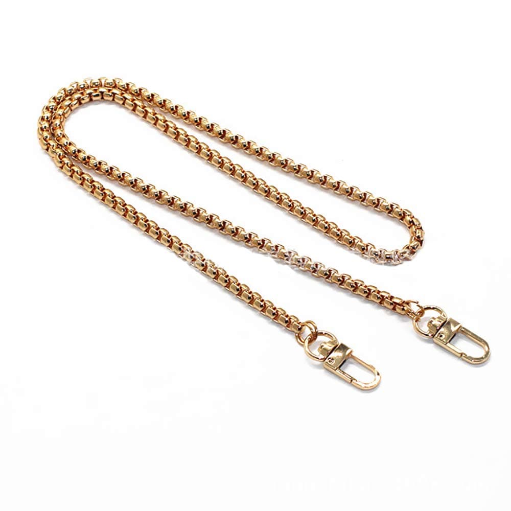 ShunyShuny Chain Strap, Golden Metal Bag Chain Shoulder Strap Chain Replacement Twist Links Purse Clutch Bag Wallet Handbag snap Clasp Metal DIY Crossbody Bag