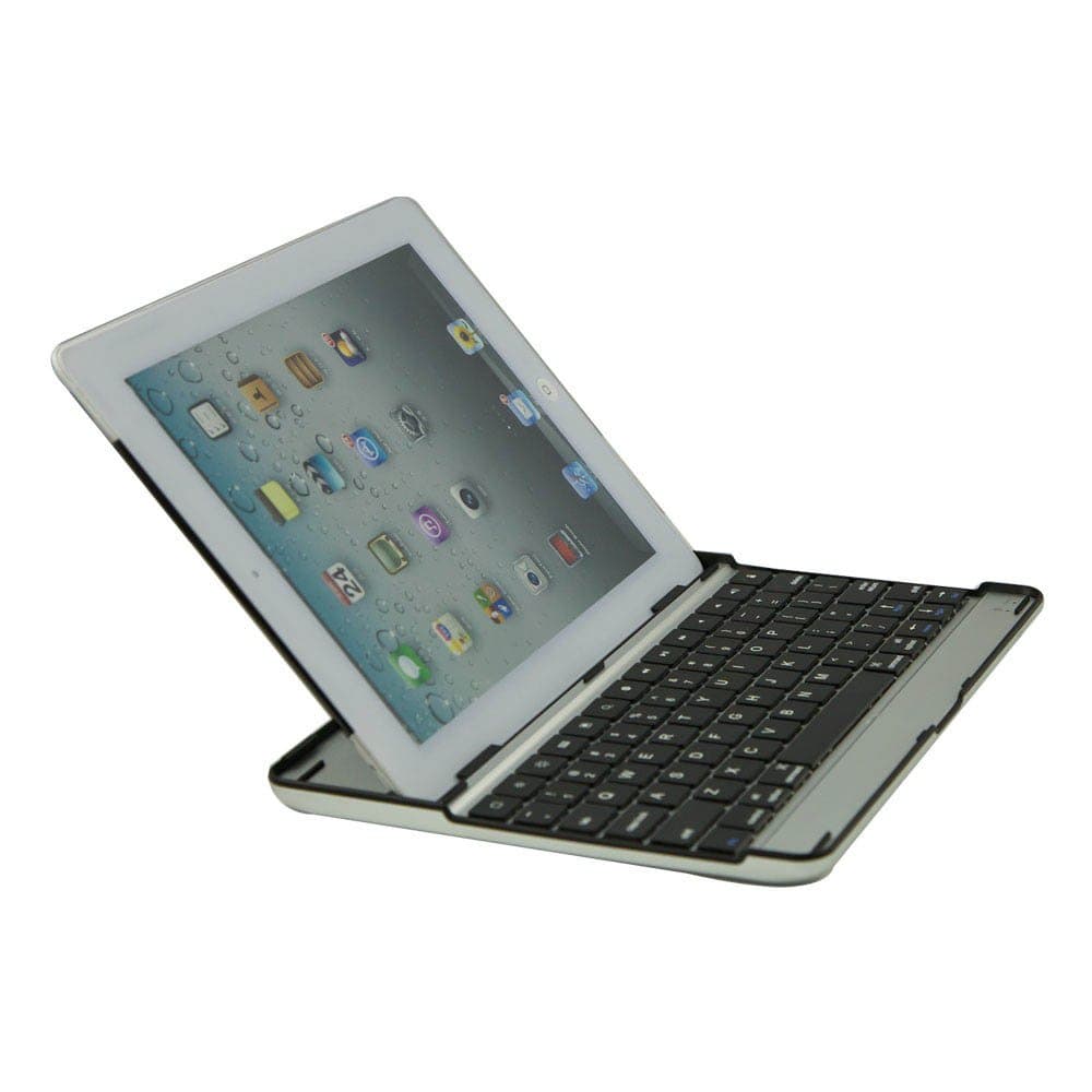 Fulland Bluetooth Ultra-Slim Aluminum Keyboard Cover with Stand for Apple iPad 4/3 / 2 Black