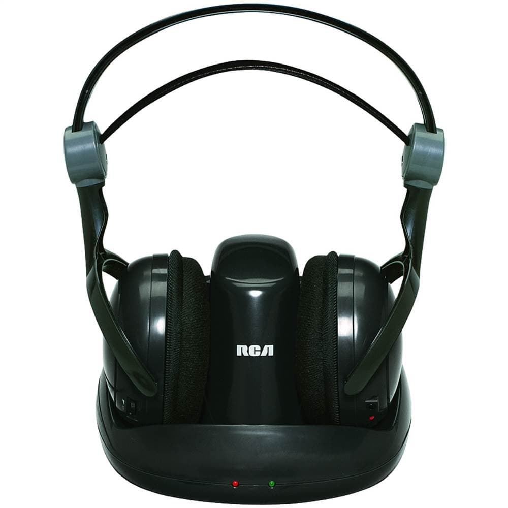 RCA Wireless Overear Stereo Headphones, Transmits Audio Signal up to 150 Feet, 40mm Speakers for Outstanding Sound Performance, Phase-Lock Loop Technology Locks in Frequency to Prevent Signal Loss