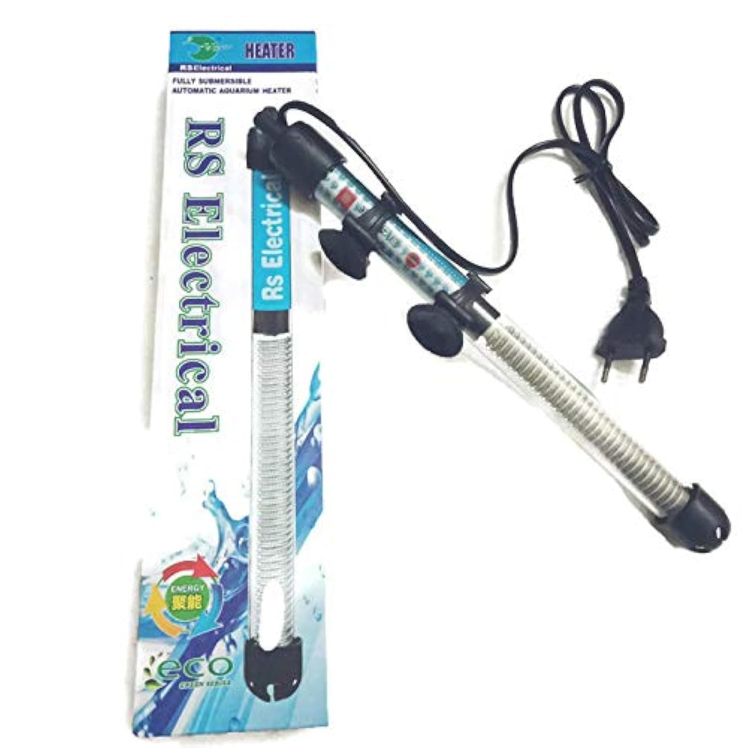 RS Electrical Fully Automatic 100 Watts High Glass Aquarium Heater with Standby Light Indicator and auto on/Off Facility Imported