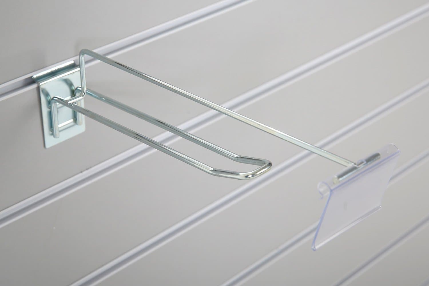 100x 250mm / 10 Inch Slatwall Euro Hooks Over Price Arm Double Prong Retail 10"