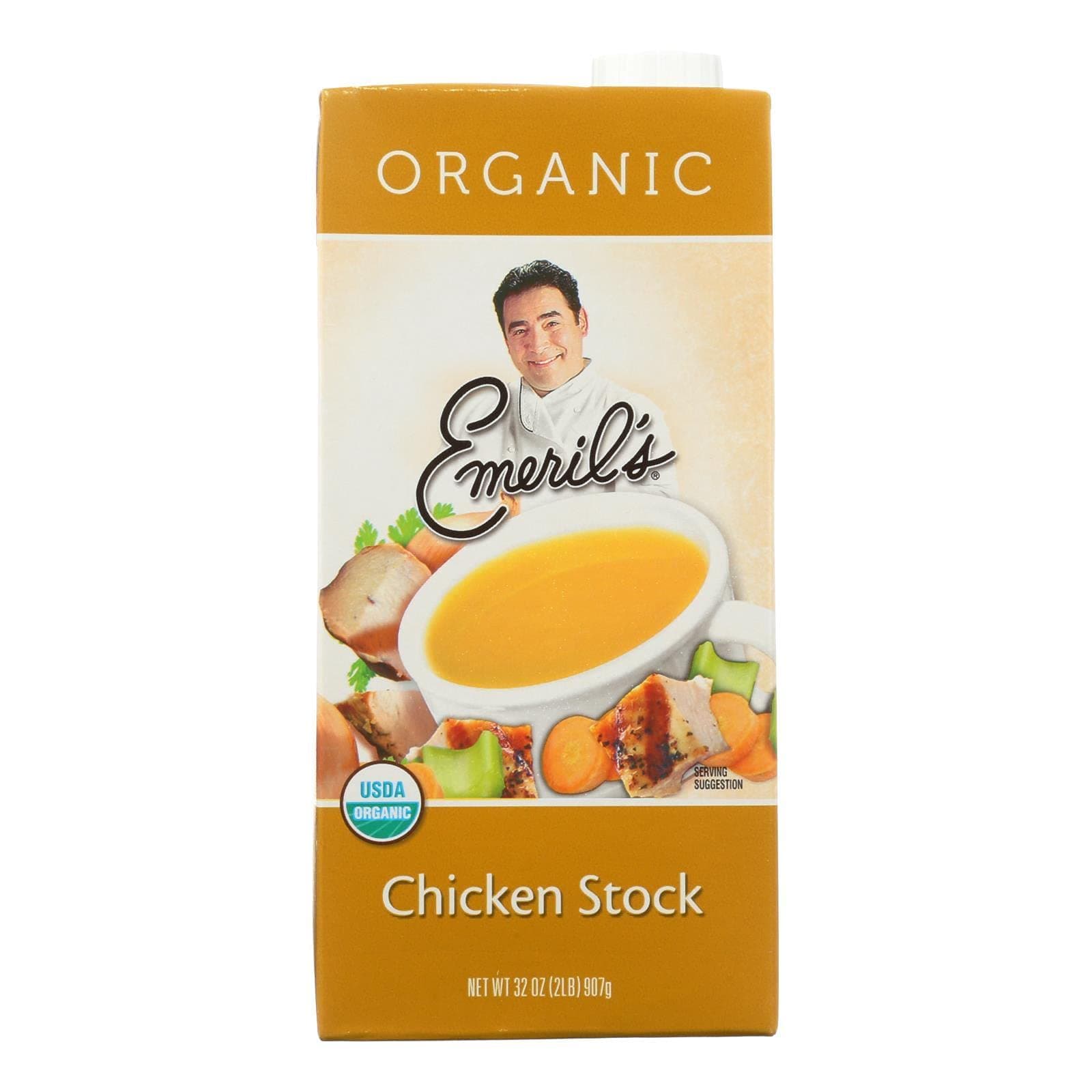 Emeril's Stock All Natural Chicken, 32-Ounce (Pack of 6)