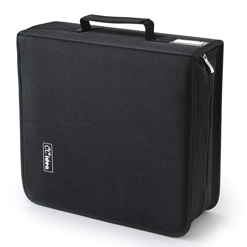 264 Capacity CD/DVD Case Holder,Storage, Binder by CCidea (Black) Specials