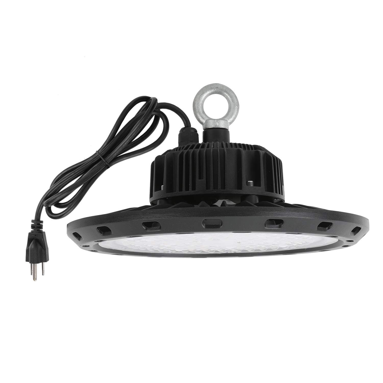 Q QINGCHEN UFO High Bay LED Light 100W 5000K White with US Plug 5 ft Cable LED Warehouse Light, High Bay Shop Light Fixtures for Factory Garage Gym