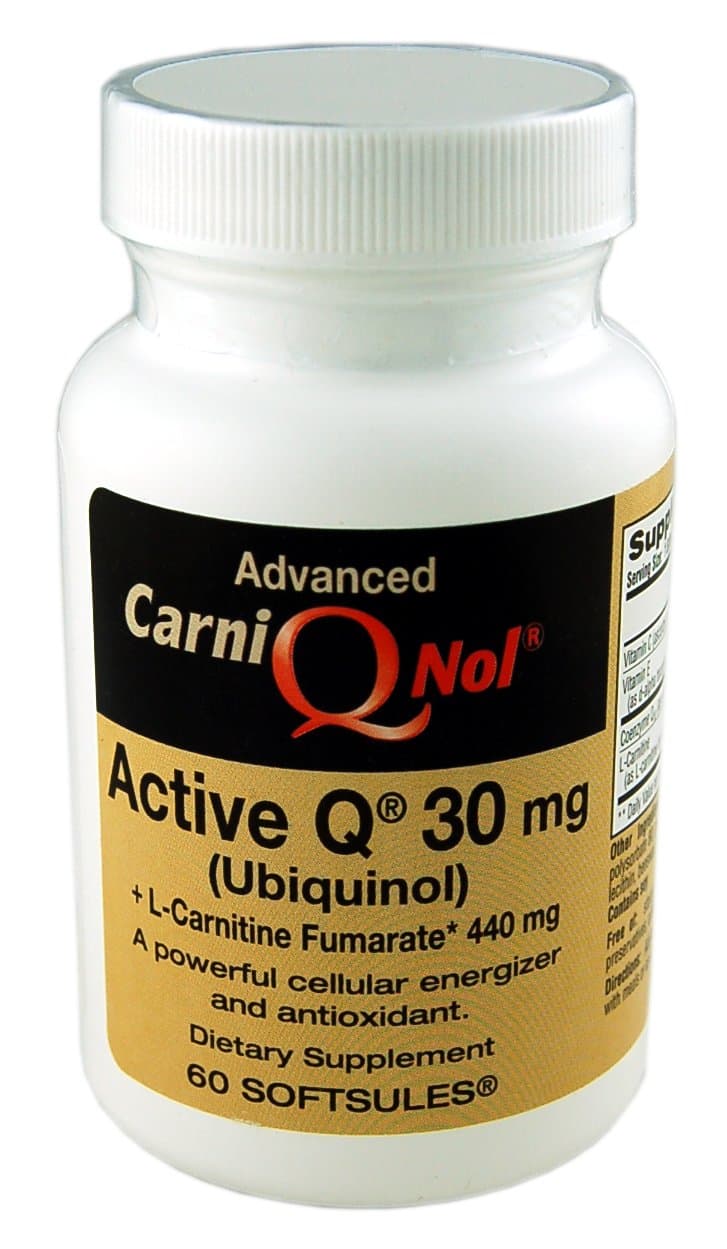 Qnol Bio-Enhanced Ubiquinol CoQ10 with 440 mg L-Carnitine Fumarate (60 Count Bottle)