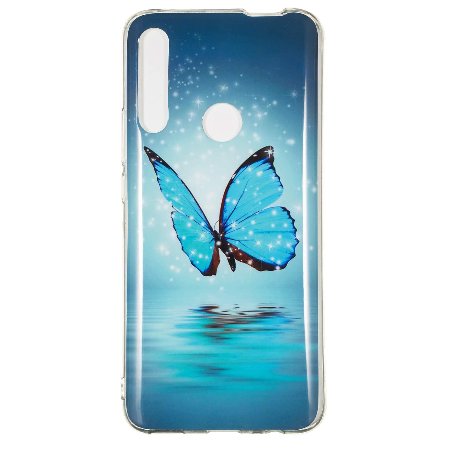 WINCH Huawei P Smart Z /Y9 Prime 2019 Case, Luminous Noctilucent Glow in The Dark Case Matching Design Protective Phone Back Cover TPU Shell Case for Huawei P Smart Z /Y9 Prime 2019 (Butterfly)