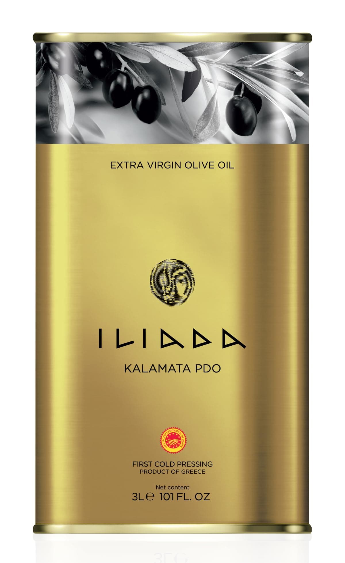 Iliada Pdo Kalamata Extra Virgin Olive Oil Tin, 3L