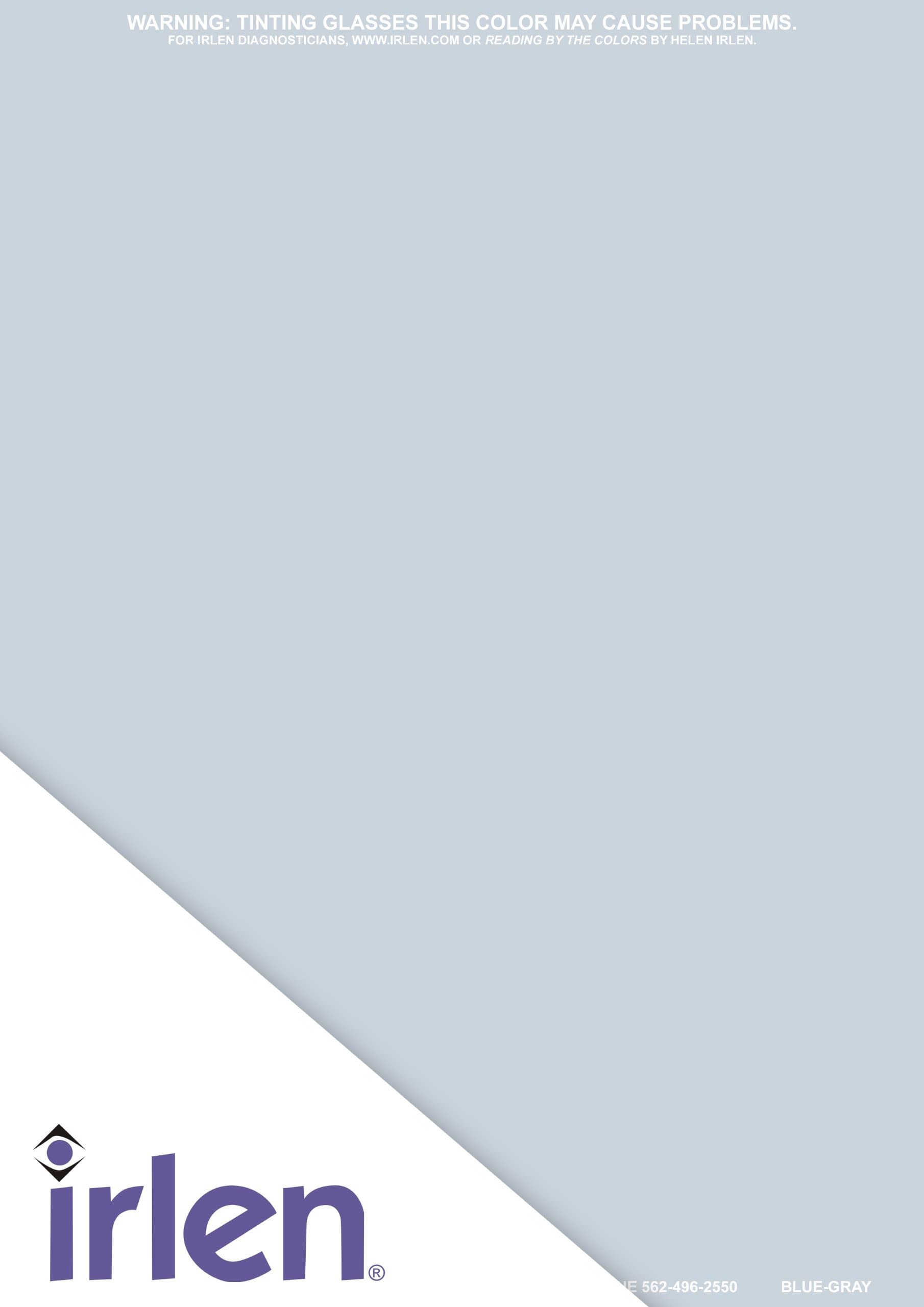 Irlen Blue Grey Coloured Overlay 9" x 12" - Genuine Irlen Institute Overlays