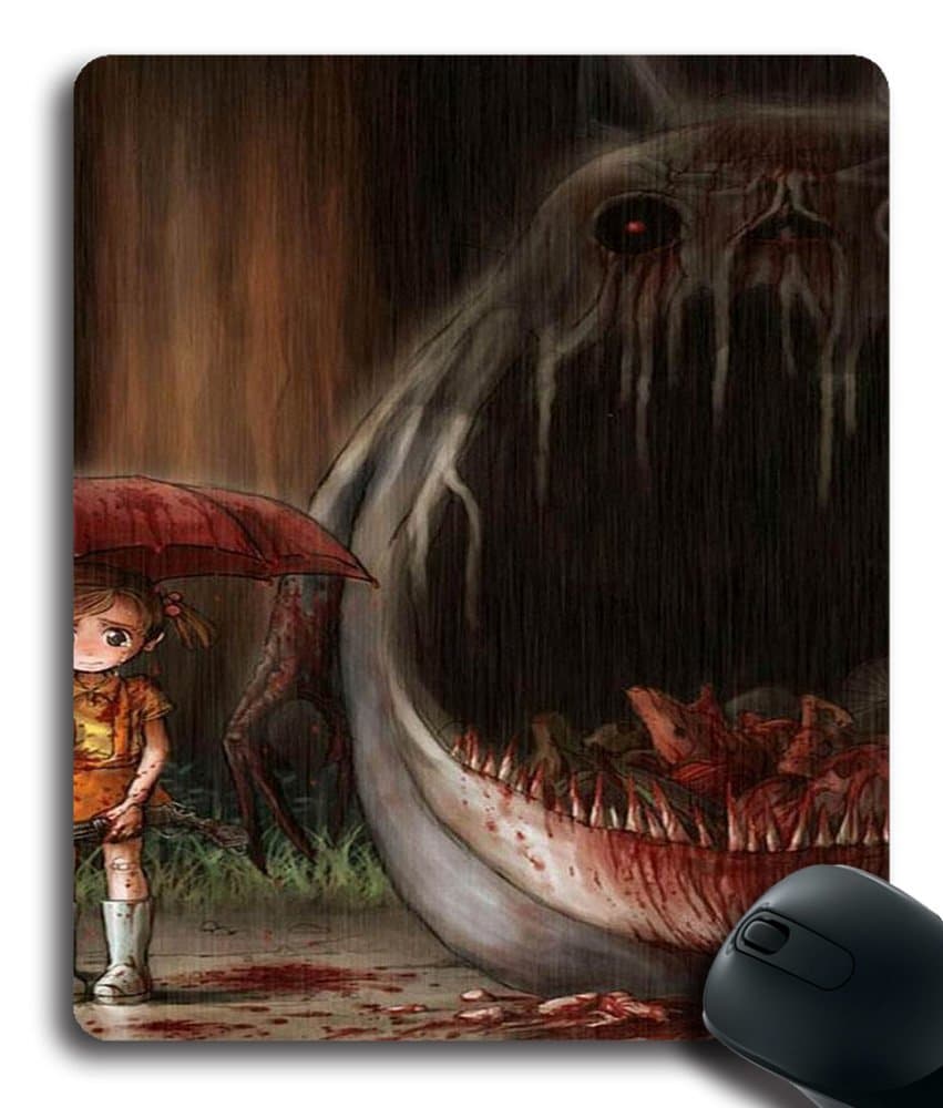 Brown Monster Illustration Custom Printed Non-Slip Mousepad Gaming Mouse Pad/Mat in 180mm220mm3mm (7"9") -1127351