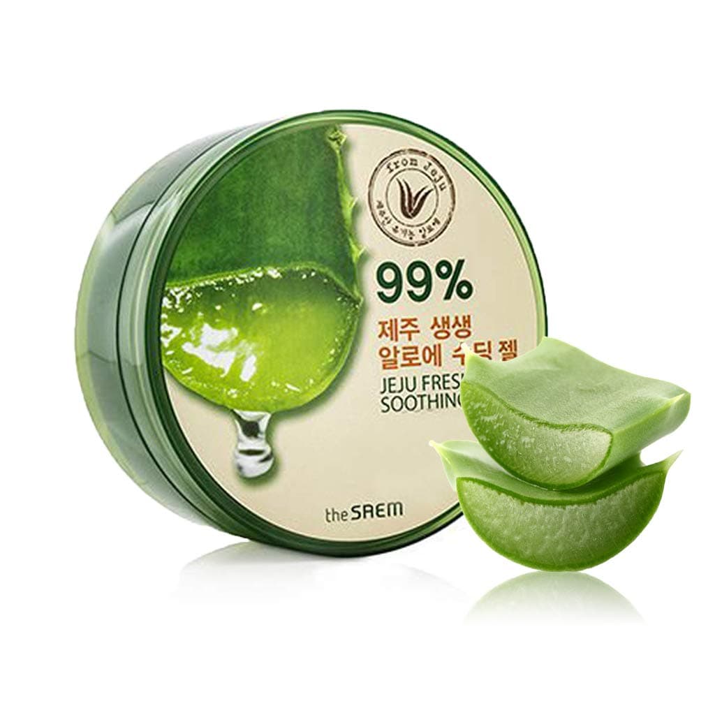 - Jeju Fresh Aloe Soothing Gel 10.1 fl. oz. - 99% Pure Aloe Vera Leaf Juice from Jeju Island - Multi-Purpose Moisturizing Gel for Face, Body & Hair - Cooling Relief for Irritation & Dry Skin